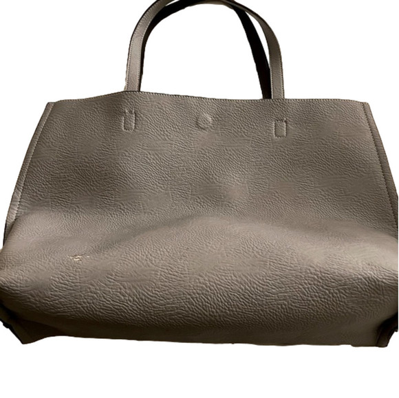 Nordstrom Handbags - Nordstrom Faux Leather Grey Tote